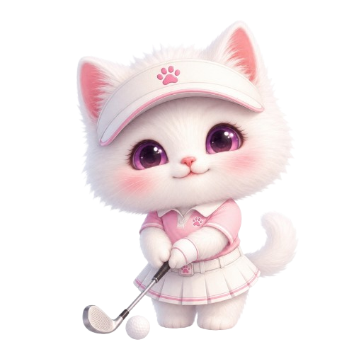 ゴルフをするミルク
